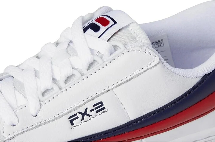 Fila FX-2 Women's Shoes White/Fila Navy/Fila Red : 6.5 B - Medium, Leather - Image 7