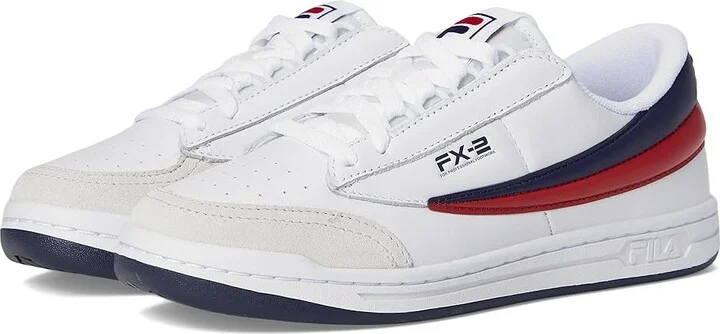Fila FX-2 Women's Shoes White/Fila Navy/Fila Red : 6.5 B - Medium, Leather