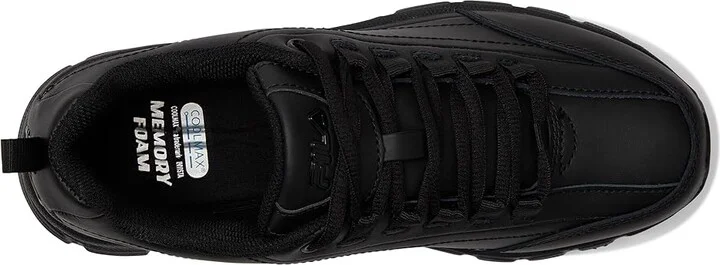 Fila Memory Radiance Slip Resistant Women's Shoes Black/Black/Black : 6 B - Medium, Leather - Image 2