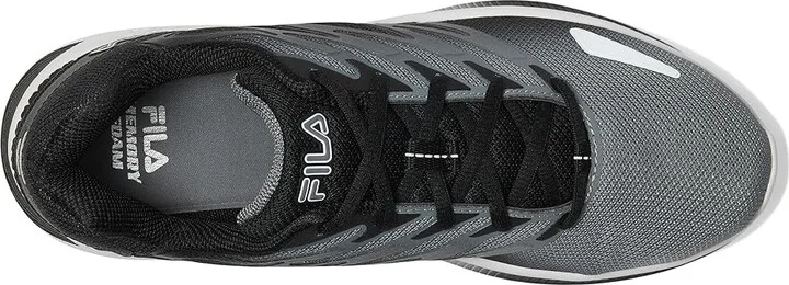 Fila Memory Sequence 2 Men's Running Shoes Black/Metallic Silver : 12 D - Medium, Synthetic - Image 2