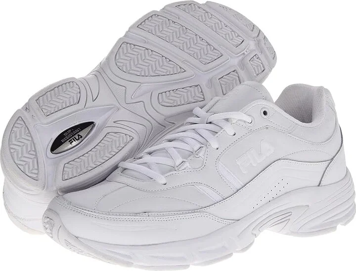 Fila Memory Workshift Men's Shoes White/White/White : 9 D - Medium, Leather/Synthetic