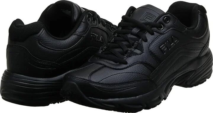 Fila Memory Workshift Women's Shoes Black/Black/Black : 6 C - Wide, Leather