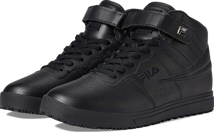 Fila Vulc 13 Mid Slip Resistant Men's Shoes Black : 8 D - Medium, Leather