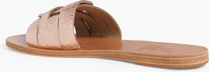 Filenada metallic pebbled-leather sandals - Image 3