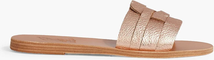 Filenada metallic pebbled-leather sandals