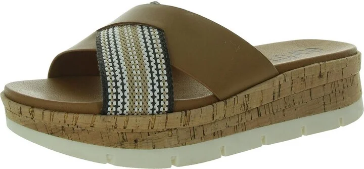 Finale Womens Woven Flat Flatform Sandals