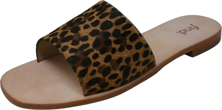 FIND Women's Simple Slide Leather Sandal