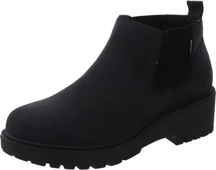 Finely Francis Womens Faux Leather Booties