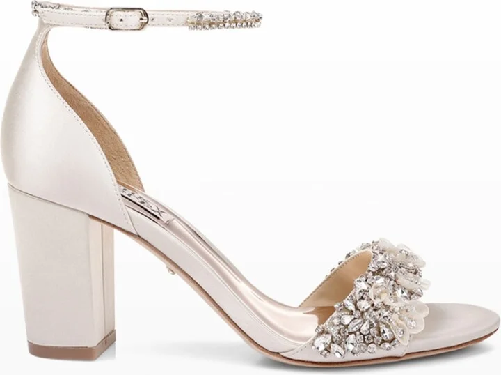 Finesse Satin Pumps w/ Crystals - Image 2