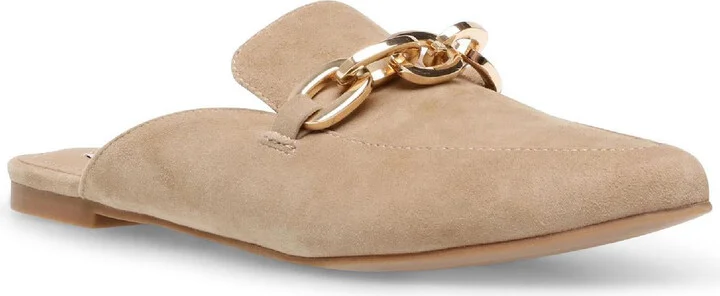 Finish Womens Suede Embellished Mules
