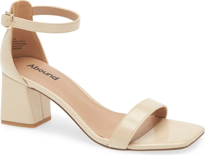 BEIGE PATENT CRINKLE