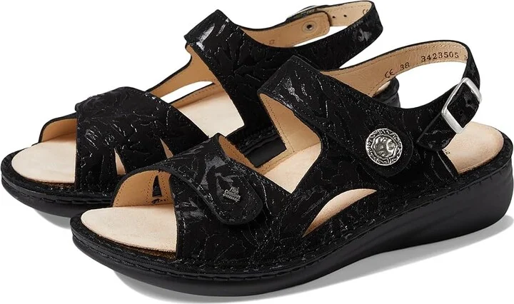 Finn Comfort Barbuda Women's Shoes Black Delizia : EU 37 (US Women's 6.5-7) Medium, Leather