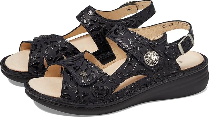 Finn Comfort Barbuda Women's Shoes Blue Arabesque : EU 36 (US Women's 5.5-6) Medium, Leather