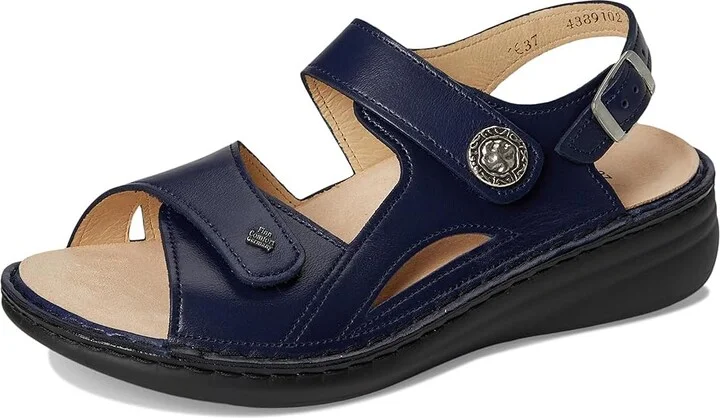 Finn Comfort Barbuda Women's Shoes Blue Yuka : EU 37 (US Women's 6.5-7) Medium, Leather - Image 5