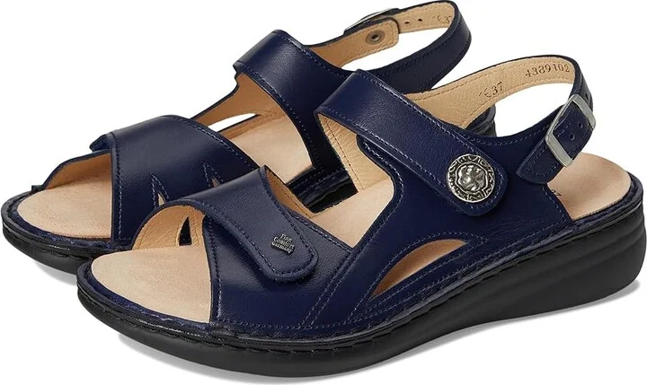 Finn Comfort Barbuda Women's Shoes Blue Yuka : EU 37 (US Women's 6.5-7) Medium, Leather