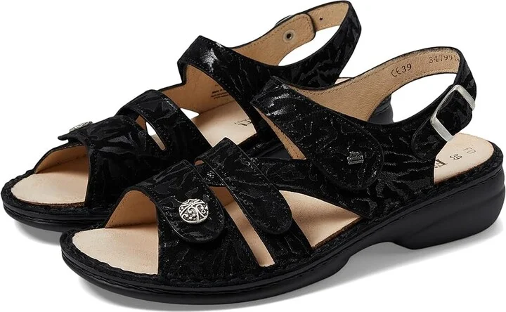 Finn Comfort Gomera-S Women's Sandals Black Delizia : EU 41 (US Women's 10.5-11) Medium, Leather