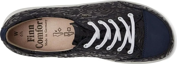 Finn Comfort Ikebukuro Women's Lace up casual Shoes Blue/Atlantic Arabesque/Patagonia : UK 4 (US Women's 6.5) Medium, Leather/Suede - Image 2