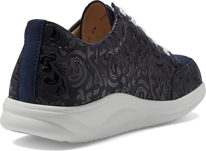 Finn Comfort Ikebukuro Women's Lace up casual Shoes Blue/Atlantic Arabesque/Patagonia : UK 4 (US Women's 6.5) Medium, Leather/Suede - Image 4