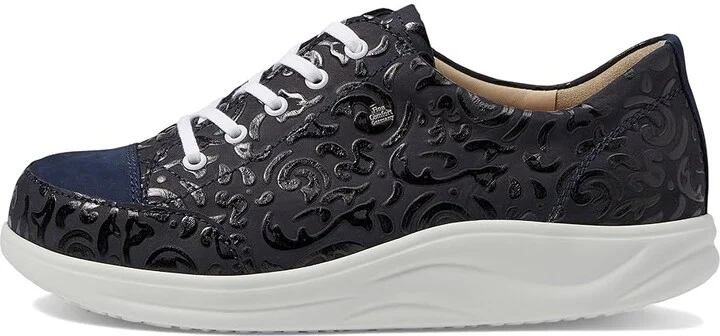 Finn Comfort Ikebukuro Women's Lace up casual Shoes Blue/Atlantic Arabesque/Patagonia : UK 4 (US Women's 6.5) Medium, Leather/Suede - Image 6