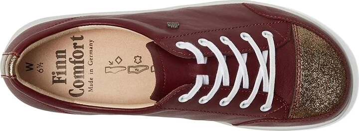 Finn Comfort Ikebukuro Women's Lace up casual Shoes Bordo/Oro Nubuk/Glitter : UK 7.5 (US Women's 10) Medium, Leather/Suede - Image 2