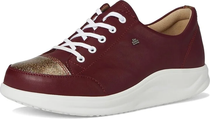 Finn Comfort Ikebukuro Women's Lace up casual Shoes Bordo/Oro Nubuk/Glitter : UK 7.5 (US Women's 10) Medium, Leather/Suede - Image 5