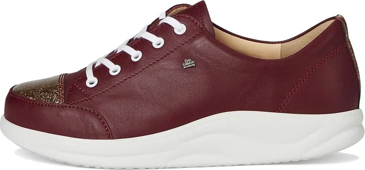 Finn Comfort Ikebukuro Women's Lace up casual Shoes Bordo/Oro Nubuk/Glitter : UK 7.5 (US Women's 10) Medium, Leather/Suede - Image 6
