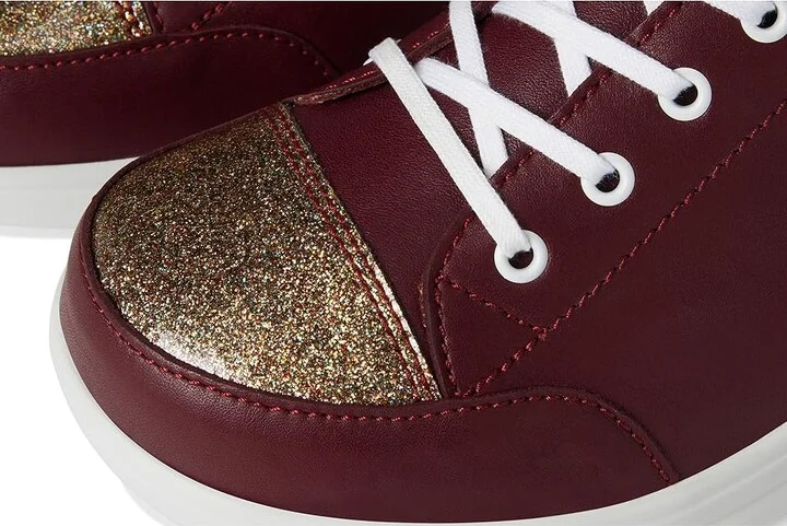 Finn Comfort Ikebukuro Women's Lace up casual Shoes Bordo/Oro Nubuk/Glitter : UK 7.5 (US Women's 10) Medium, Leather/Suede - Image 7
