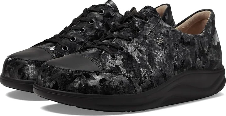 Finn Comfort Ikebukuro Women's Lace up casual Shoes Nero/Schwarz Diva/Nuri : UK 3.5 (US Women's 6) Medium, Leather/Suede