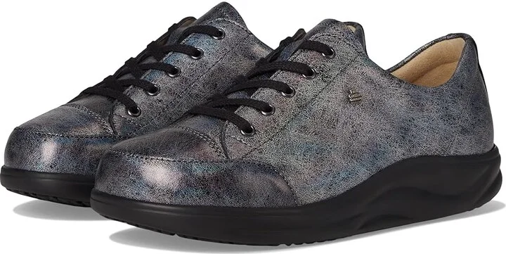 Finn Comfort Ikebukuro Women's Lace up casual Shoes Platin Maglia : UK 7.5 (US Women's 10) Medium, Leather/Suede