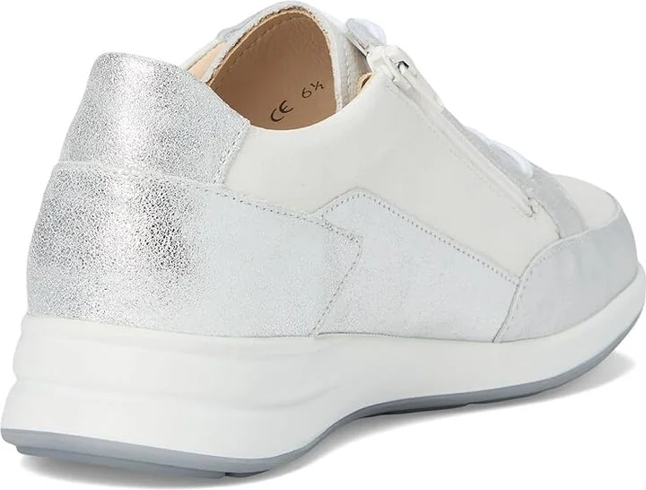 Finn Comfort Prato Women's Shoes Silver/White : UK 4.5 (US Women's 7) Medium, Leather - Image 4