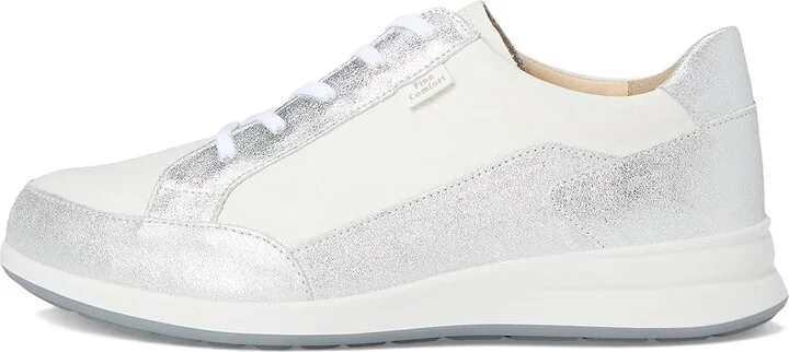 Finn Comfort Prato Women's Shoes Silver/White : UK 4.5 (US Women's 7) Medium, Leather - Image 6