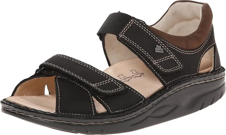 Finn Comfort Samara - 1560 Sandals Black/Havana Leather : EU 36 (US Women's 5-5.5) Medium - Image 2