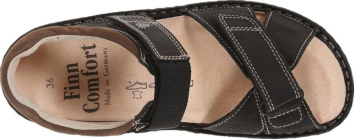 Finn Comfort Samara - 1560 Sandals Black/Havana Leather : EU 36 (US Women's 5-5.5) Medium - Image 3