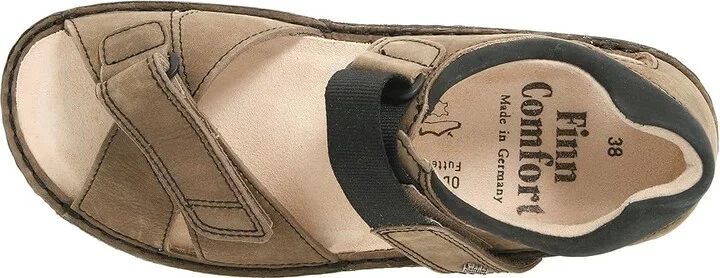 Finn Comfort Samara - 1560 Sandals Mud/Black Leather : EU 35 (US Women's 4-4.5) Medium - Image 3
