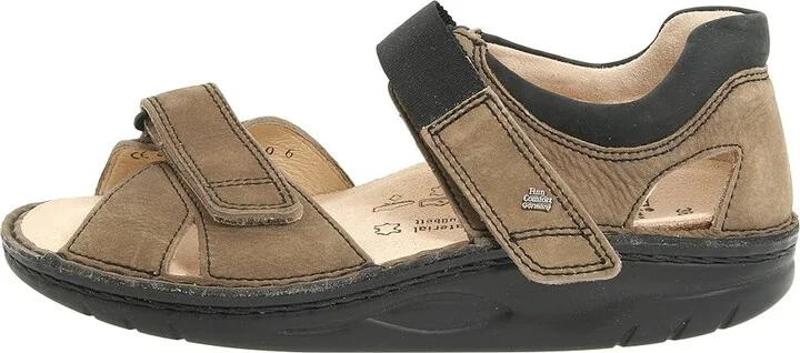 Finn Comfort Samara - 1560 Sandals Mud/Black Leather : EU 35 (US Women's 4-4.5) Medium - Image 7