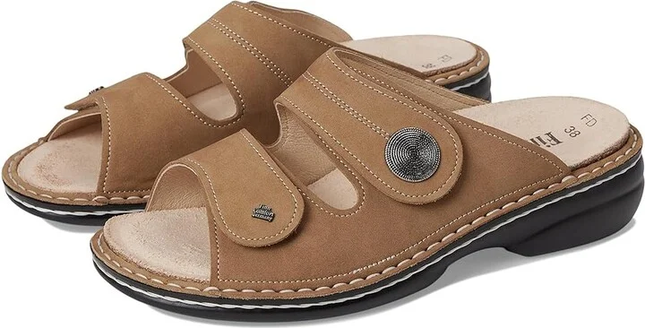 Finn Comfort Sansibar-S Women's Flat Shoes Tan Nubuck : EU 37 (US Women's 6.5-7) Medium, Leather