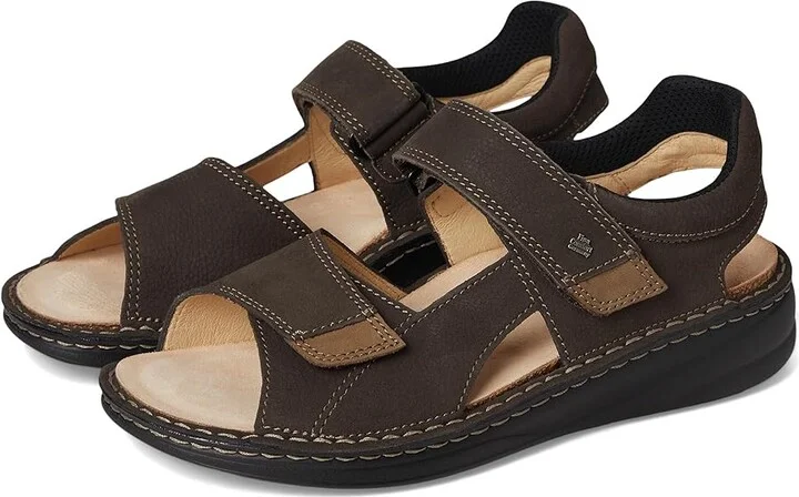 Finn Comfort Skiathos Women's Sandals Slate/Truffle Nubukvienna/Nubuk : EU 43 (US Women's 12.5-13) Medium, Leather