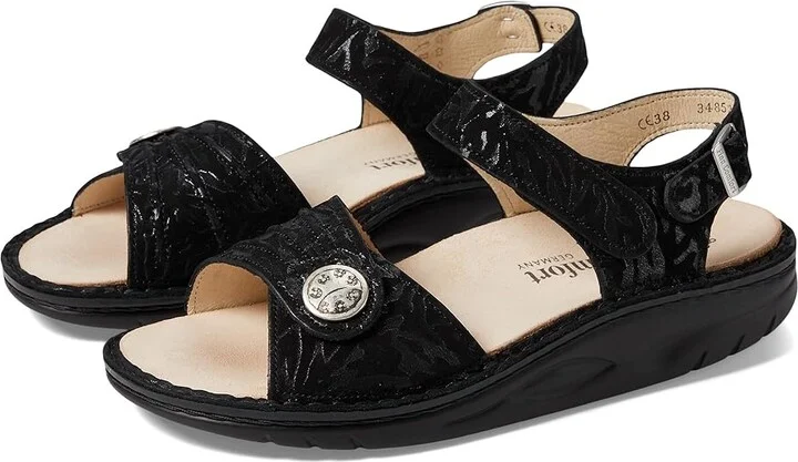 Finn Comfort Suasalito Women's Sandals Black Delizia : EU 40 (US Women's 9.5-10) Medium, Leather