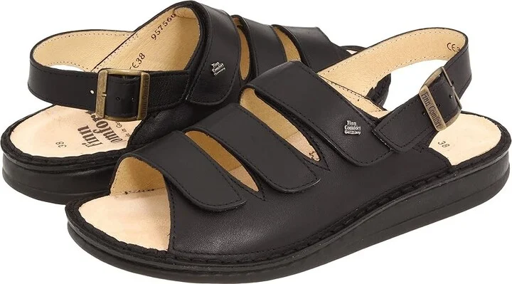 Finn Comfort Sylt - 82509 Women's Shoes Black Nappa Soft Footbed : EU 36 (US Women's 5.5-6) Medium, Leather/Nappa