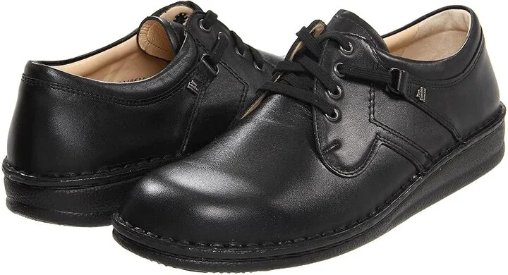 Finn Comfort Vaasa - 1000 Lace up casual Shoes Black Nappa Leather : EU 39 (US Men's 6-6.5 - Women's 8-8.5) Medium