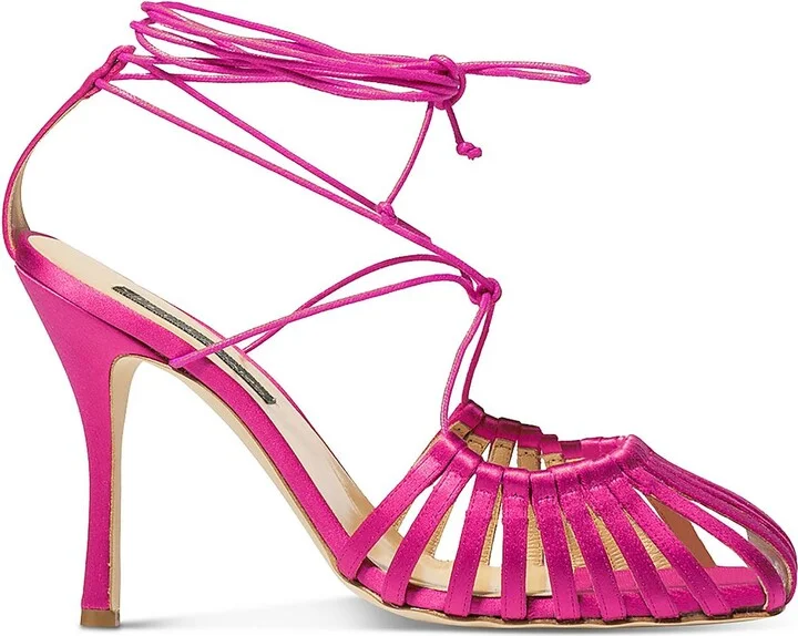 Finn Womens Leather Strappy Heels