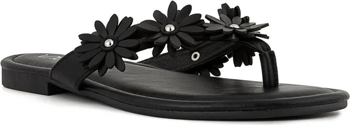 Finnesse Womens Faux Leather Thong Sandals