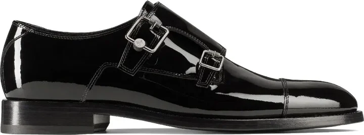 Finnion leather monk shoes