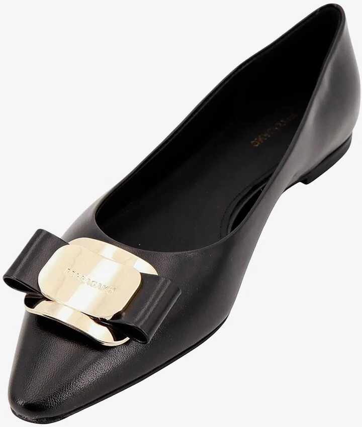 Fiocco Vara Leather Ballet Flats - Image 3