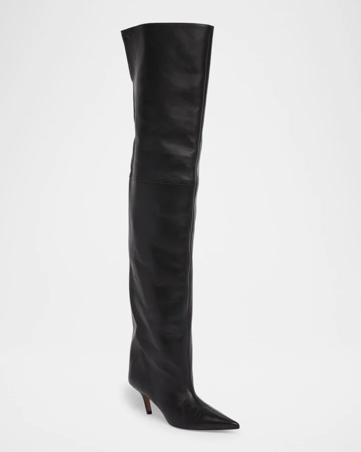 Fiona Leather Over-The-Knee Boots - Image 4