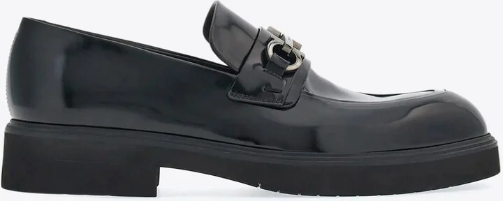 Fiorello Gancini Plaque Leather Loafers