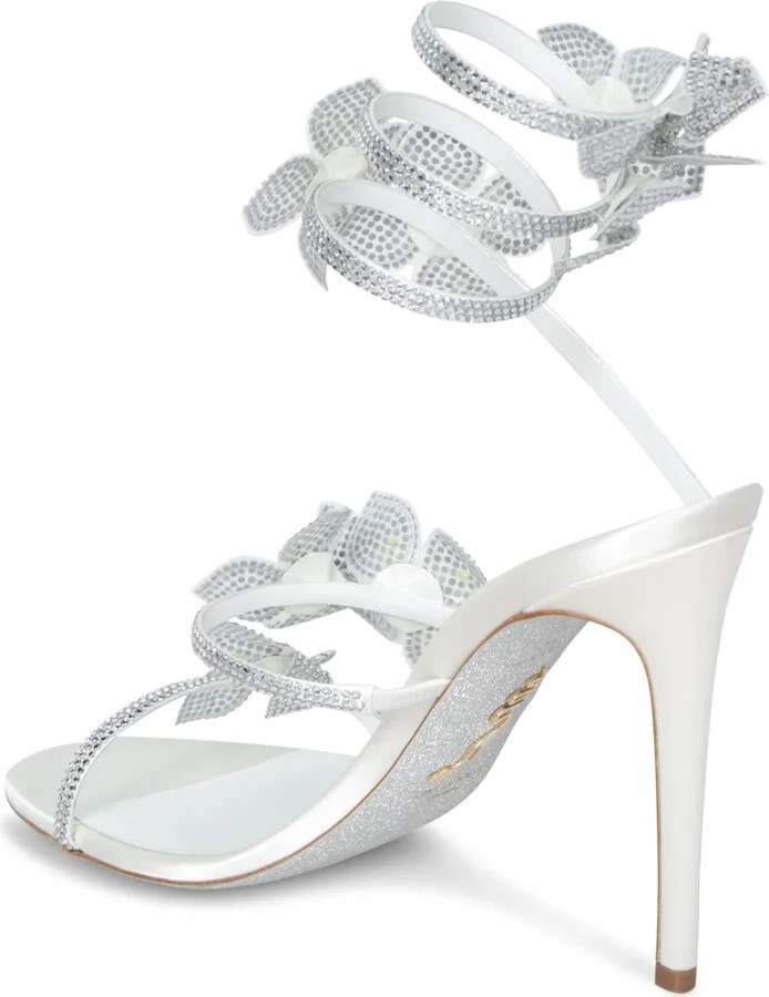 Fiori 105 Crystal White-silver Sandals - Image 3