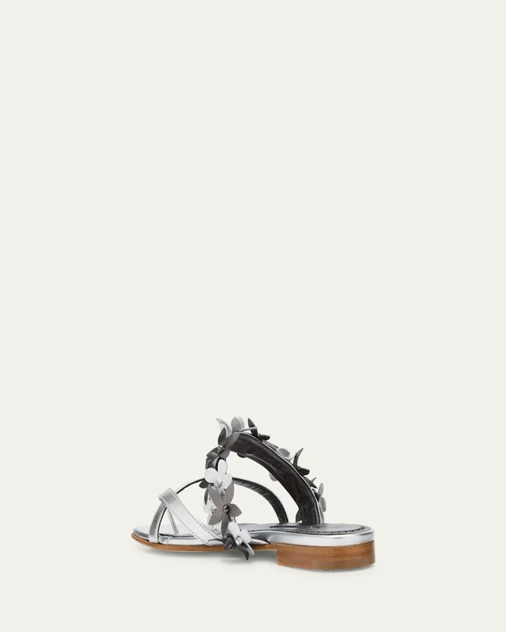 Fiosa Leather Flat Sandals - Image 3
