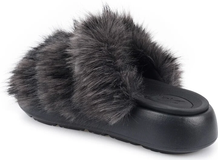 Fire Faux Fur Platform Sandal - Image 2