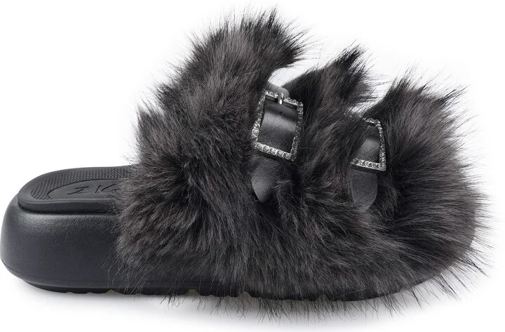 Fire Faux Fur Platform Sandal - Image 3